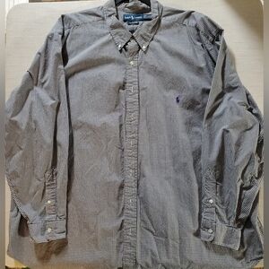 Polo Ralph Lauren dress shirt black/white checks 4XB